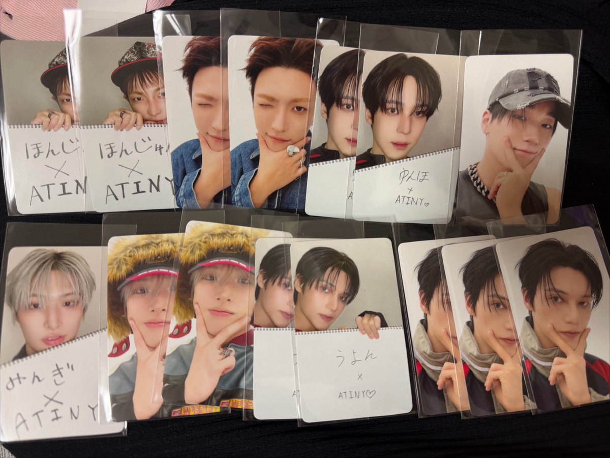 ateezmakesati2's tweet photo. ATEEZ BAD JP ver.  FC 特典
アチズ　トレカ 交換

譲　ホンジュン　ユノ　サン　ミンギ　ウヨン

求　FC以外の店舗特典、メンバー盤以外の封入のソンファなんでも可
　　
8/4.5.6ペンミ会場での手渡し
条件に合う方がいましたら、お声がけよろしくお願いいたします🙇‍♀️ https://t.co/QVmyiMBeJf