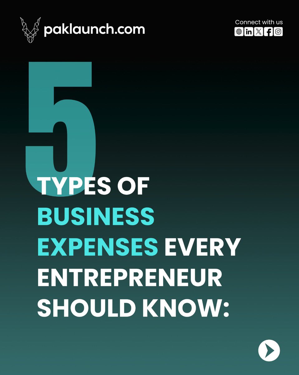 paklaunchdotcom's tweet photo. Every business has expenses—but not all expenses are the same.
Understanding the difference between fixed, variable, operating, and capital expenses is the first step toward smarter budgeting and sustainable growth.
Swipe through to learn the essentials.
#Paklaunch #StartupFinance #Entrepreneurship #BusinessTips #Founders