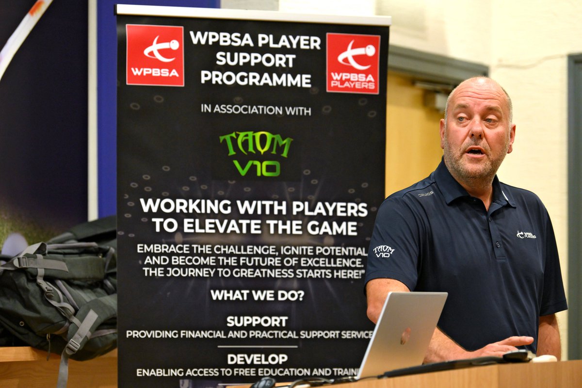 WPBSAofficial's tweet photo. 📸 Photos from the WPBSA Player Support Programme!

Day one has featured expert talks about life on tour, Integrity, Social Media and more for new and returning players to the @WeAreWST.

The day is organised @wpbsaplayers in association with @taombilliards 🤝

@PPFplayers https://t.co/Dgur9tqpXi