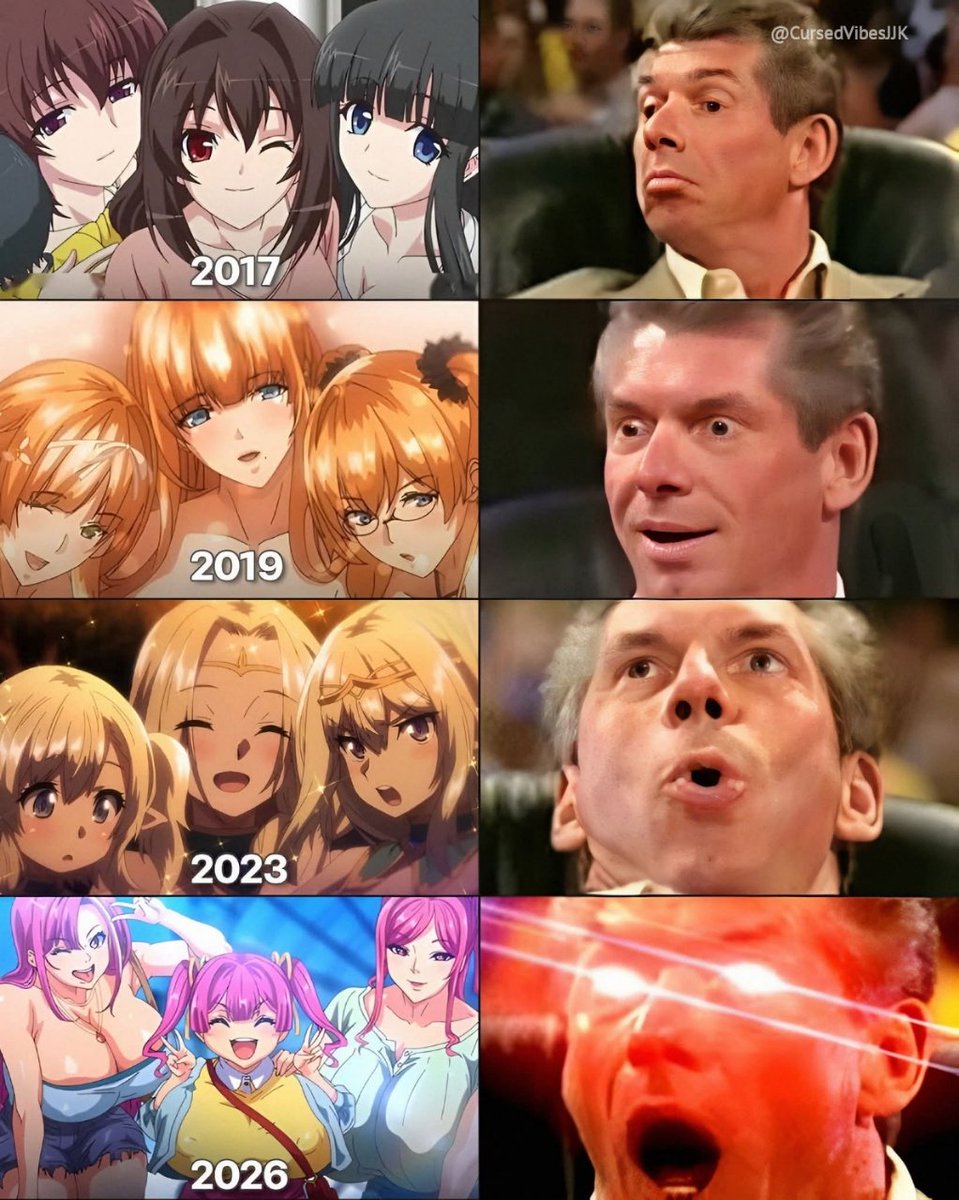 CursedVibesJJK's tweet photo. 2017: 🙂 2026: ABSOLUTE CINEMA. 🔥 https://t.co/MCl1RzGZYa
