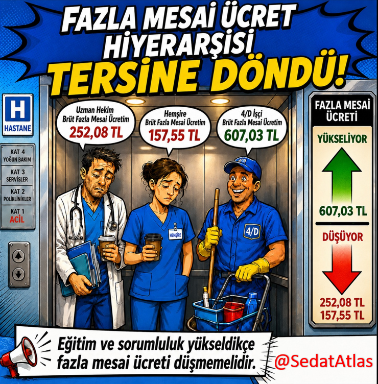SedatAtlas79's tweet photo. Hiyerarşi her alanda bozuldu ama fazla mesai ücretleri hiyerarşisinde  resmen akıl tutulması yaşıyoruz. https://t.co/6mMIvLqgBS