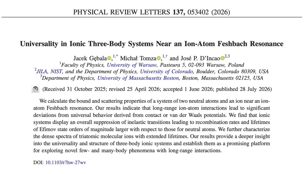 Tomza Group on Quantum Molecular Systems tweet media