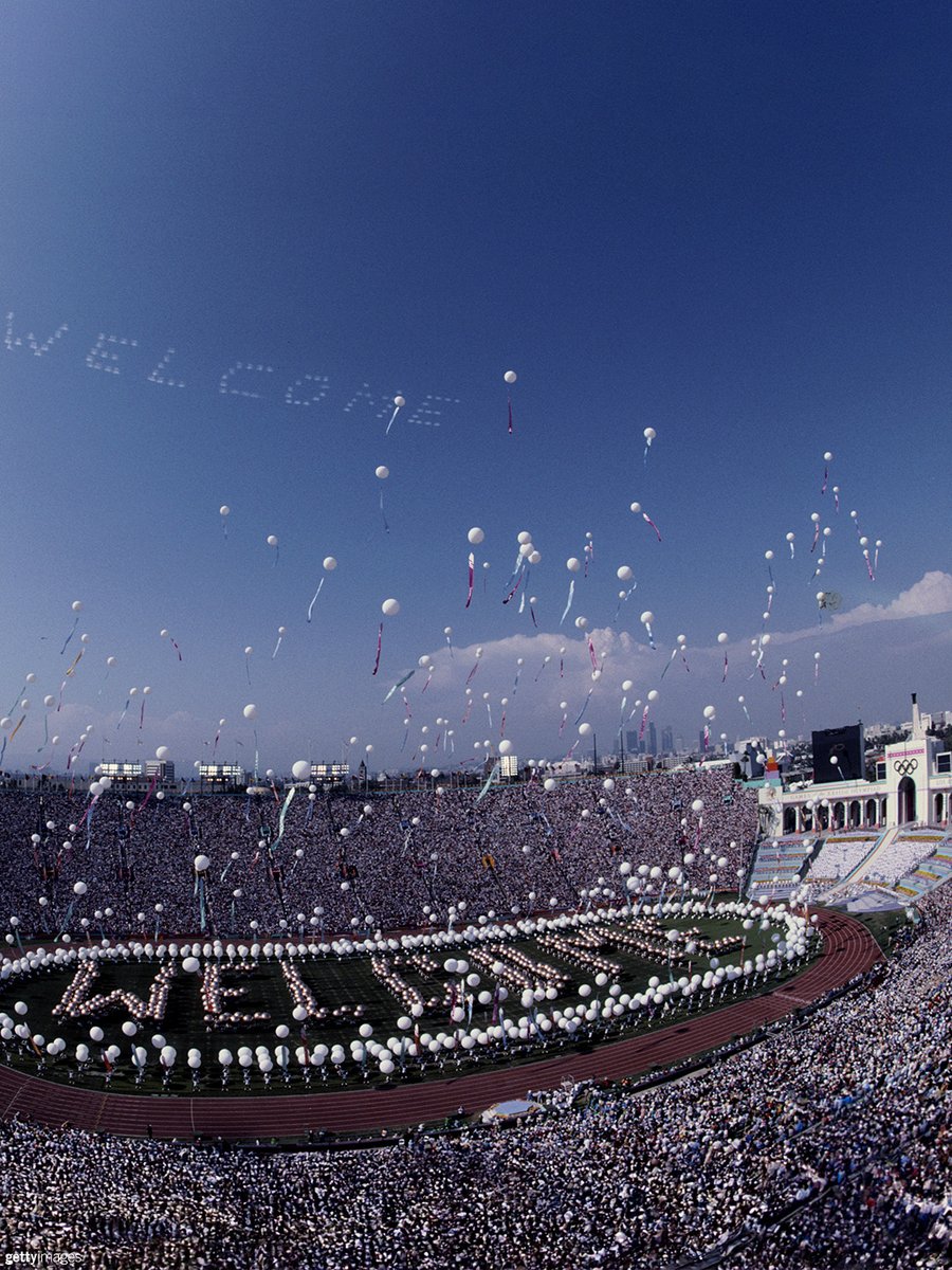 LA28's tweet photo. A Games that left its mark on the city and the world.

Today, we celebrate the 42nd anniversary of the Los Angeles 1984 Olympic Games! Swipe through to take a look back at some of the historic moments that defined the Games and formed the legacy we are so proud to carry forward at #LA28.