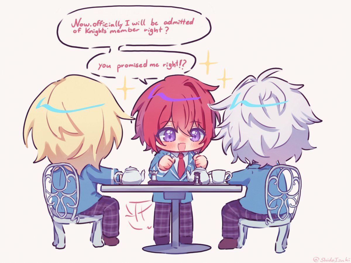 ShidoIzuki's tweet photo. This one scene in checkmate where tsukasa very excitedly goes to izumi will always make me cry because how adorable he is😭😭😭😭🔫 https://t.co/6zttCHHiP3