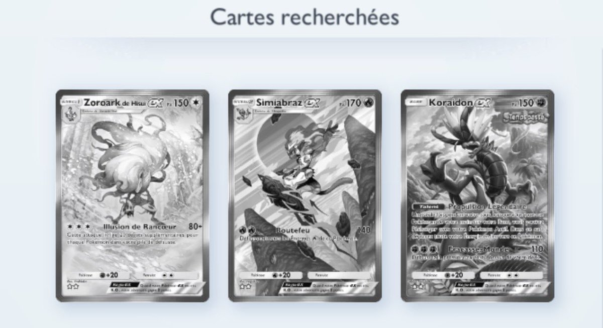 JinxFanBoyFr's tweet photo. Bien le bonjour !! 
Ça fait longtemps que j’ai rien posté donc ça risque de passer inaperçu mais tant pis xD 
Des gens qui jouent à tcg pocket ?? 
Je n’arrive pas à faire tomber ces cartes là. Donc si y a des gens chaud pour échanger , 
Je peux donner des cartes pas en doubles https://t.co/3eHQJdyRlY