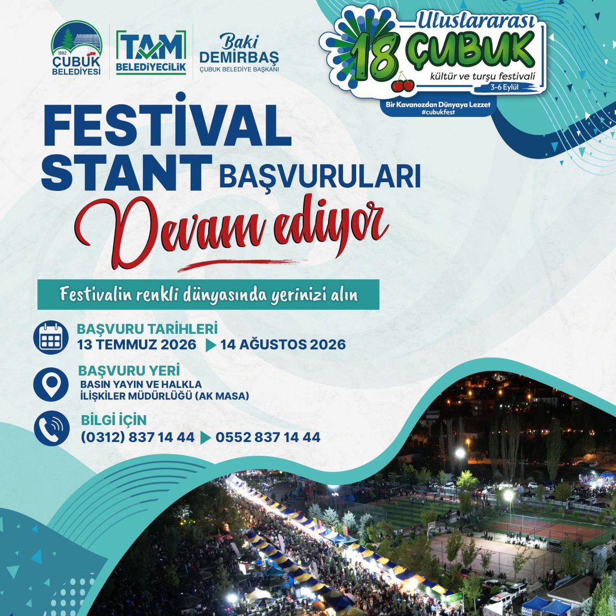 cubukfest's tweet photo. 18. Uluslararası Çubuk Kültür ve Turşu Festivali Stant Başvuruları Devam Ediyor!

Festivalimizin renkli dünyasında yerinizi almaya hazır mısınız? https://t.co/fF7pvJHFRp