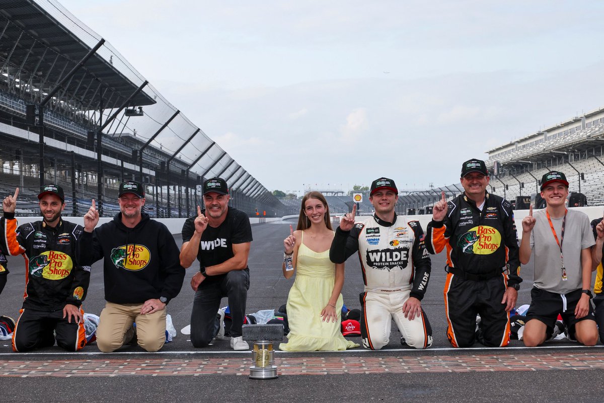 Carson_Kvapil's tweet photo. Finally got us 1! @RodneyChilders4 and the #1 team brought a rocket ship to @IMS. This @JRMotorsports team isn’t done yet! https://t.co/DsIHauqYDg