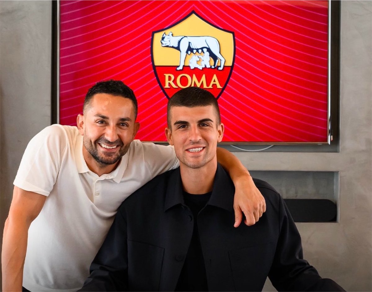 FabrizioRomano's tweet photo. 🚨🟡🔴 Gianluca Mancini’s agent Riso: “My plan was for Mancini to leave AS Roma. I wanted to sell him as we received rich and important proposals”.

“Mancini loves Roma and he wanted to stay, Gasperini and d’Amico have been better than me at convincing him. He loves the club”. https://t.co/R0WmpDRWEd