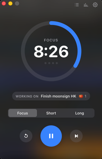 nik_akki's tweet photo. Most Pomodoro apps are either too heavy or too flaky.

I built a small desktop one instead: Rust timer core so it doesn't drift when the window is hidden, tray controls, local session history, no account.

macOS, Windows, Linux.

Code: https://t.co/4iNWGhp0I9

show some love, retweet & share with your friends!