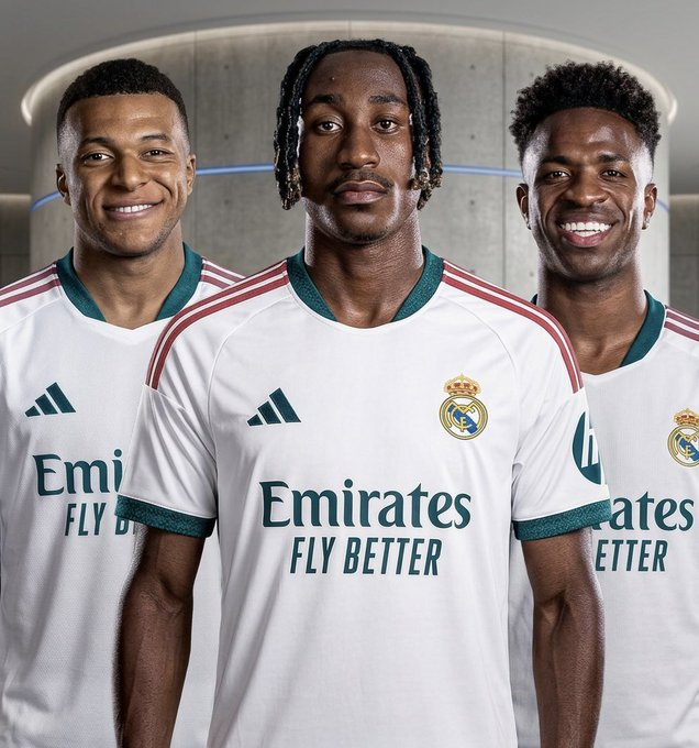 elvis79king's tweet photo. 👑⚡ La “MVD” del Madrid
Mbappé – Vinícius – Diomande
🚨 De la BBC a la MVD 🚨
#RealMadrid #MVD #NuevaEra https://t.co/xfDxr2o4q9