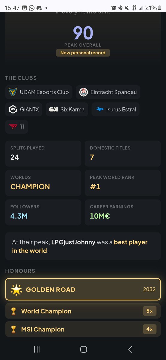 LPGjustJohnny's tweet photo. @followVadda @dpmlol @PowerOfEvilLoL Denke der Trick ist entweder irgendwann zur Eintracht zu kommen oder zu T1. Beides gleich wichtig denke ich. https://t.co/Nvsh9nPzKB