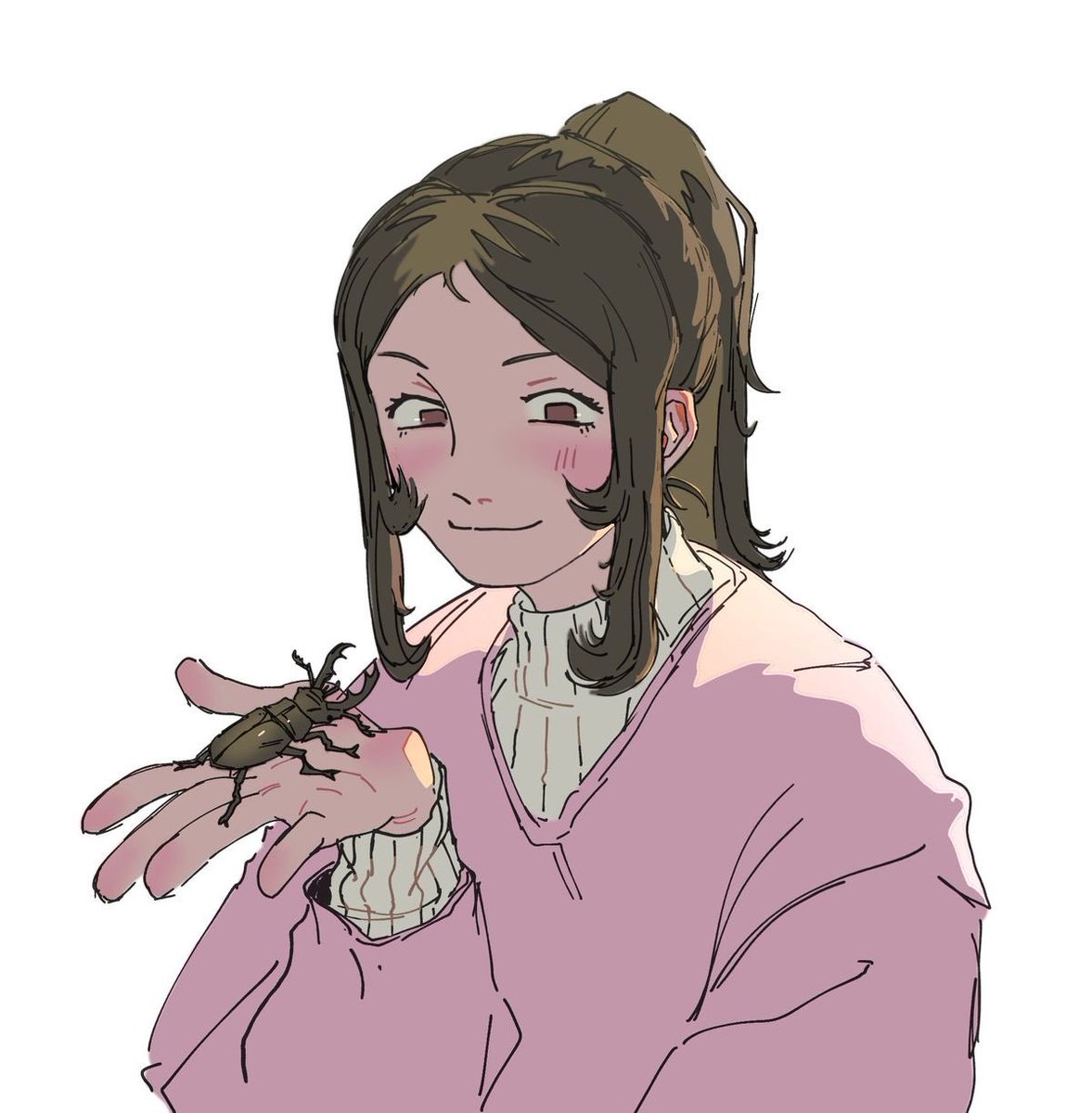 fushisister's tweet photo. ❝  look  [ reader ]  !  i  found  a  beetle  !  aren’t  insects  just  so  cute  and   fascinating  ?  ❞ https://t.co/8ffFESnVDc
