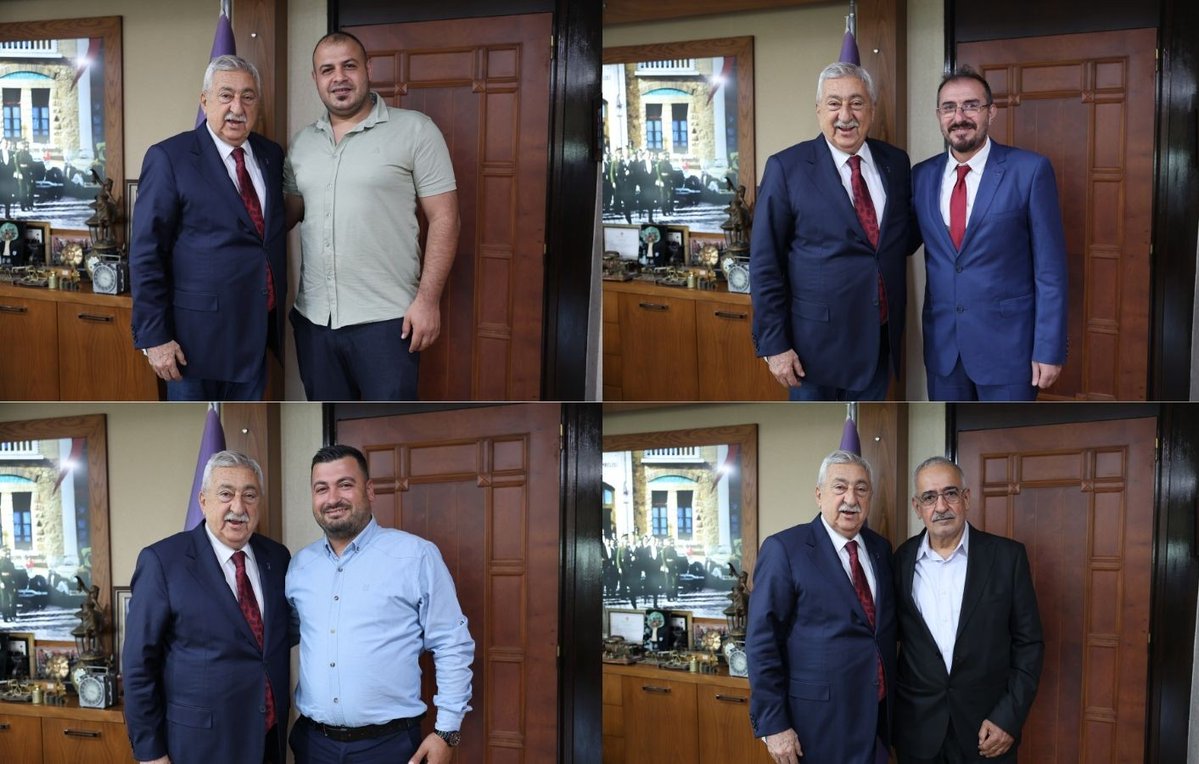 B_Palandoken's tweet photo. TESK Genel Merkezimizde ağırladığımız Defne Harbiye Esnaf ve Sanatkârlar Odası Başkanımız Murat Karataş ile üyelerimiz İbrahim Aslanyürek, Süleyman Sarıgül, Gökhan Akemoğlu ve Anıl Atıcı’ya nazik ziyaretleri dolayısıyla teşekkür ediyorum.

Gerçekleştirdiğimiz görüşmede esnaf ve sanatkârlarımızın gündeminde yer alan konular üzerine kapsamlı değerlendirmelerde bulunarak meslek teşkilatımızın çalışmaları, sektörün ihtiyaçları ve çözüm bekleyen hususlar hakkında fikir alışverişi gerçekleştirdik. Esnafımızın beklentilerine yönelik atılabilecek adımları karşılıklı istişare ettik.

Esnaf ve sanatkârlarımızın hak ve menfaatlerini korumaya yönelik çalışmalarımızı birlik ve beraberlik içerisinde sürdürmeye devam edeceğiz. Meslek teşkilatımızın güçlenmesine katkı sunacak her türlü ortak çabanın camiamız adına önemli kazanımlar sağlayacağına inanıyor, kıymetli başkanımıza ve değerli üyelerimize teşekkür ediyorum.