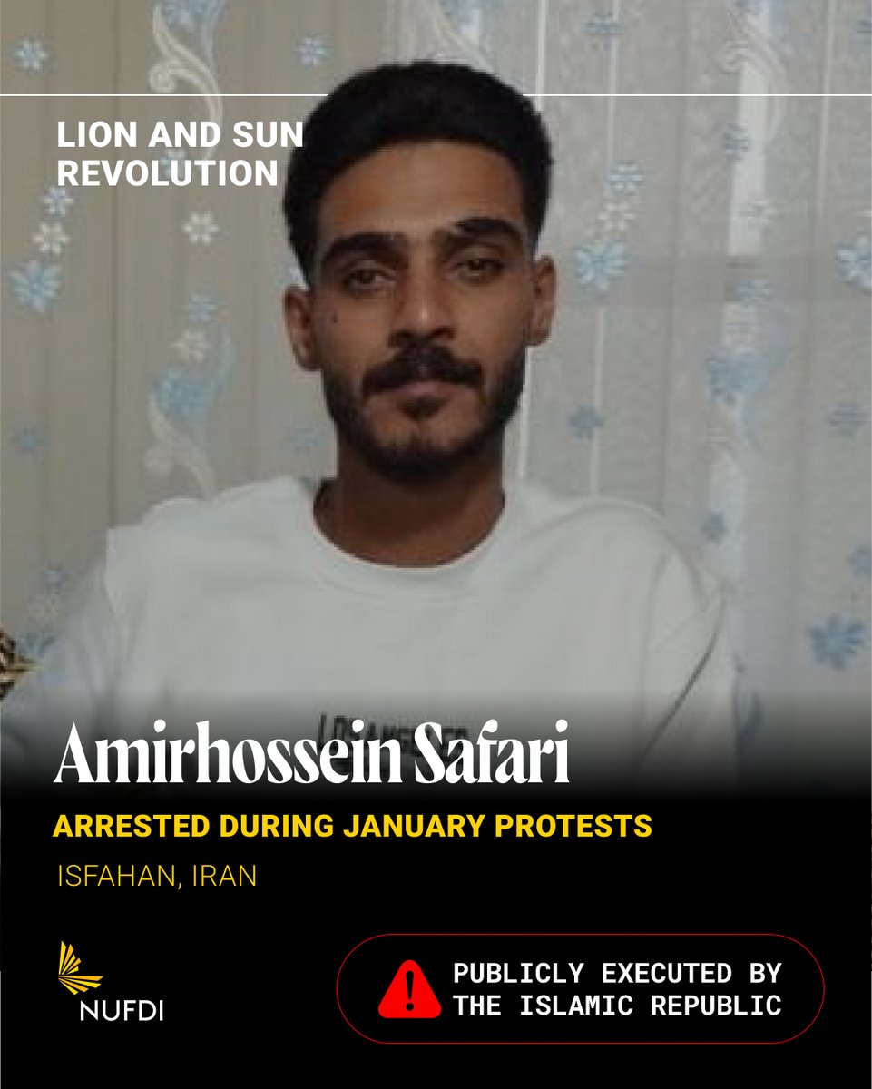 NUFDIran's tweet photo. As reported last night, the regime publicly executed two protesters, Amirhossein Safari and Abolfazl Sepahi, in Alikhani Square. 

As preparations were being made, hundreds of citizens gathered in the area to protest the killings. They were violently attacked by regime forces. https://t.co/wiCRxnTs6n