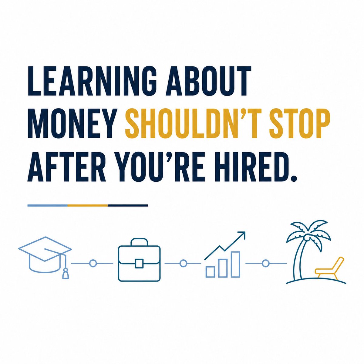CollegeFinGroup's tweet photo. Orientation introduces employees to their workplace.

It shouldn't be the last time they're introduced to financial education.

As careers evolve, financial questions evolve too.

A first retirement plan enrollment. Buying a home. Growing a family. Preparing for retirement. Planning a legacy.

Each stage brings new opportunities, new decisions, and new financial considerations.
That's why meaningful financial education isn't a one-time event. The most effective programs provide ongoing learning, trusted resources, and personalized guidance throughout an employee's entire career.

At Collegiate Financial Group, our financial education and wellness programs are designed to support higher education and college athletics professionals long after orientation ends—helping employees make informed financial decisions through every stage of life.

Because great financial education grows alongside the people it serves.

If you're looking to provide year-round financial education that supports employees from their first day through retirement, let's explore what that could look like for your campus.

Schedule a conversation with our team:
https://t.co/jJiAR71Ioz
