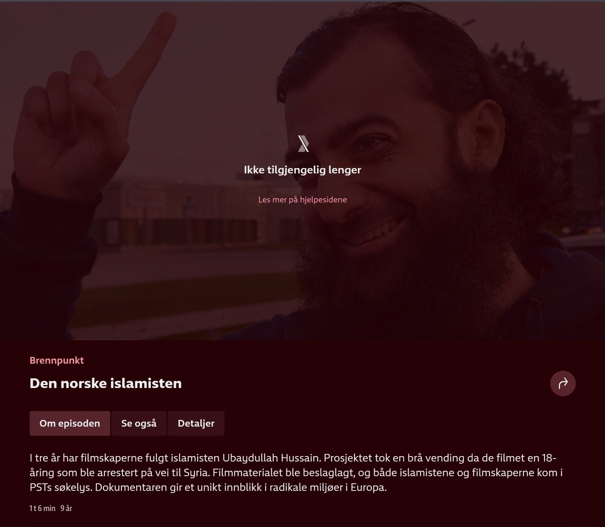 HeleneTveit1's tweet photo. NRK driver å massesletter dokumentarer om Norske islamister. https://t.co/bwXT72hX5s