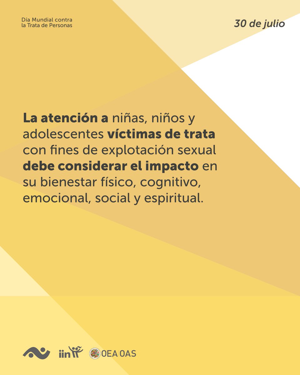 IINOEA's tweet photo. Una intervención adecuada puede marcar la diferencia en la recuperación de niñas, niños y adolescentes víctimas de trata con fines de explotación sexual.

🔗Conocé algunas de las recomendaciones que presenta la publicación del #IINOEA: https://t.co/oPOyqwOhqa https://t.co/hUB2X9cBbp