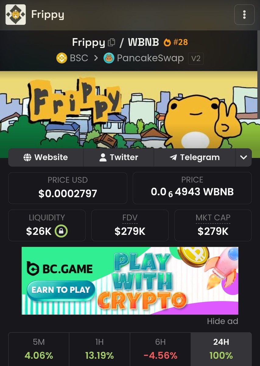 okubio_gift's tweet photo. $Frippy is far from done.

I called it at 91k MC — it blasted to 545k.

Now sitting on a healthy retracement below 300k MC.

My conviction remains extremely high.

 $Frippy still has a clear path to millions.

CA: 0xf3f7ec29833b758ab01b1d767efd33a14c278e46

Watch $Frippy Fly 🪽 🚀 🔥 🔥 💰