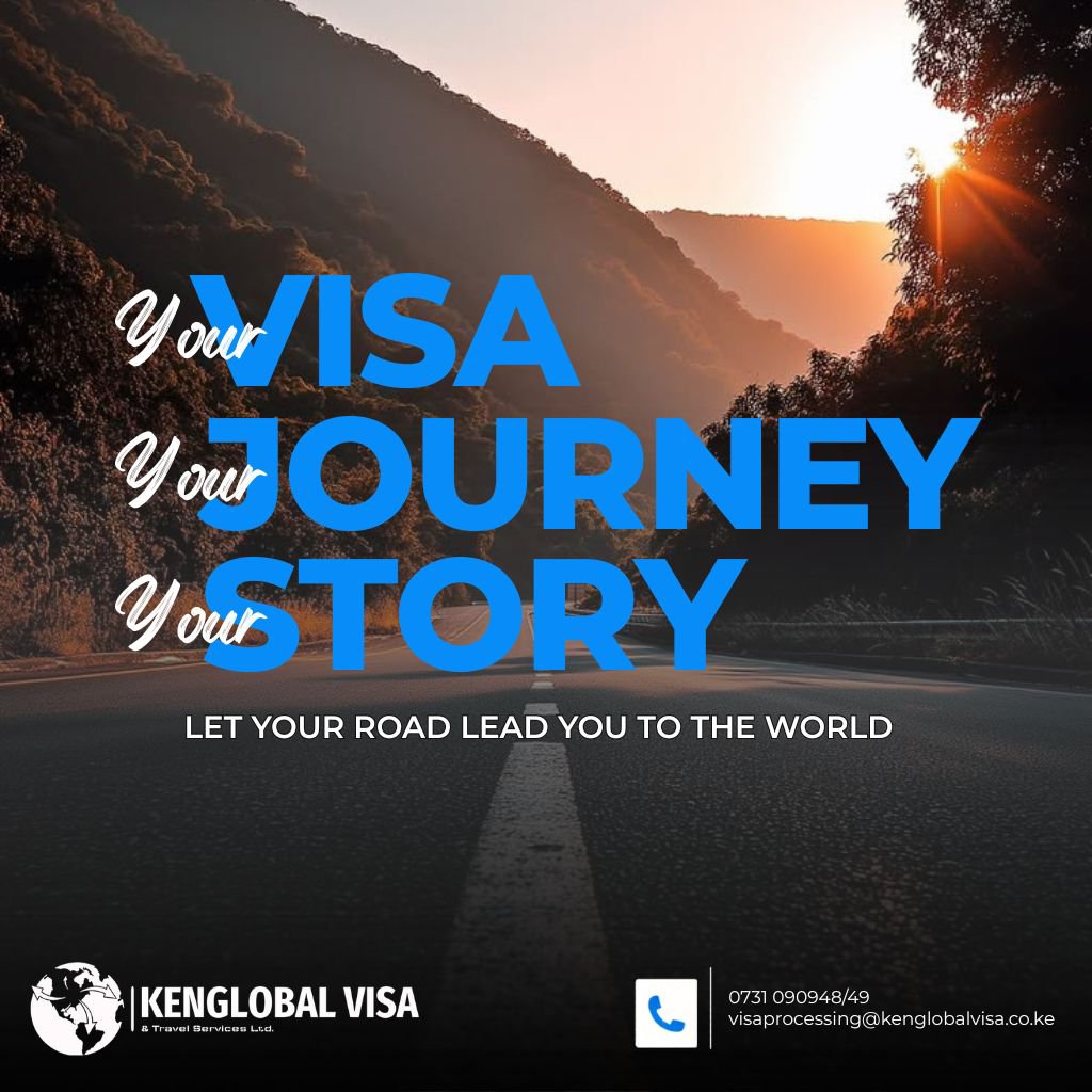 kenglobalvisa's tweet photo. Every great journey needs a first step. We handle the paperwork, you create the memories. Make your story global. 🗺️🌍 ✈️

Where will your road take you? 
​📞 0731 090948/49
📧 visaprocessing@kenglobalvisa.co.ke

#KenglobalVisa #VisaJourney #YourStory #GlobalTravel #VisaServices https://t.co/74FPE4ZiM3