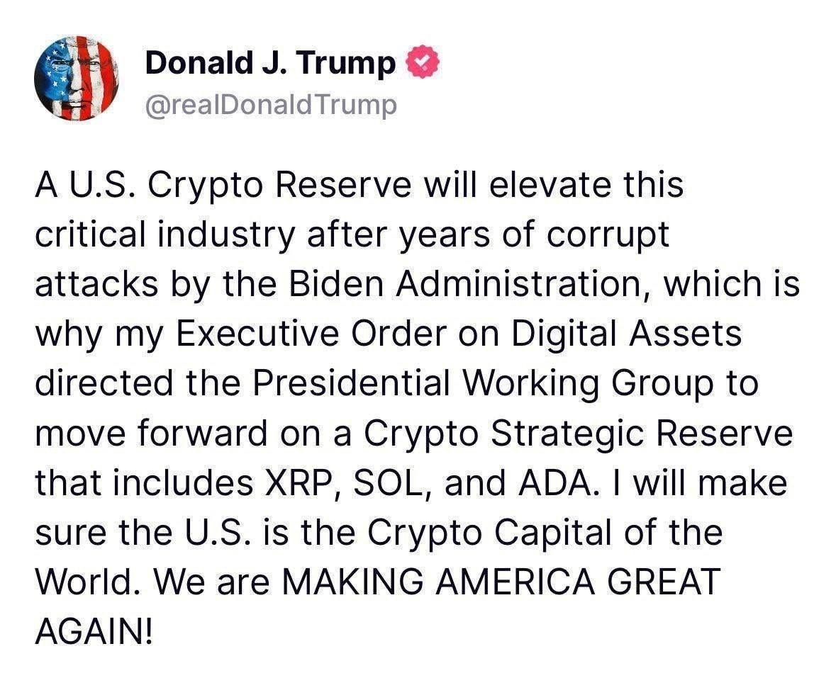 johnjohn6745's tweet photo. 🚨Donald Trump placed #XRP as the first digital asset for the U.S. Crypto Reserve!

💥XRP IS A DONE DEAL💥 https://t.co/pX0Oyq0AIY