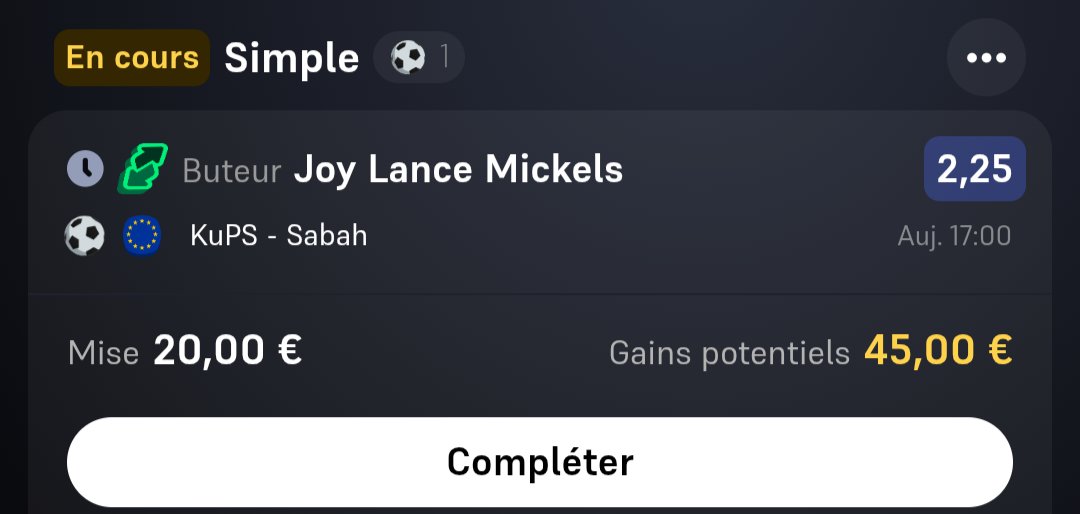 BetClem_'s tweet photo. BET BUTEUR 🇪🇺 28/07 🗓️

🇷🇼 J. Mickels @2.25 (0.8%)

Début 17h00 🕔
♥️ Si tu soutiens 
#TeamParieur https://t.co/zXHbCHAAS1
