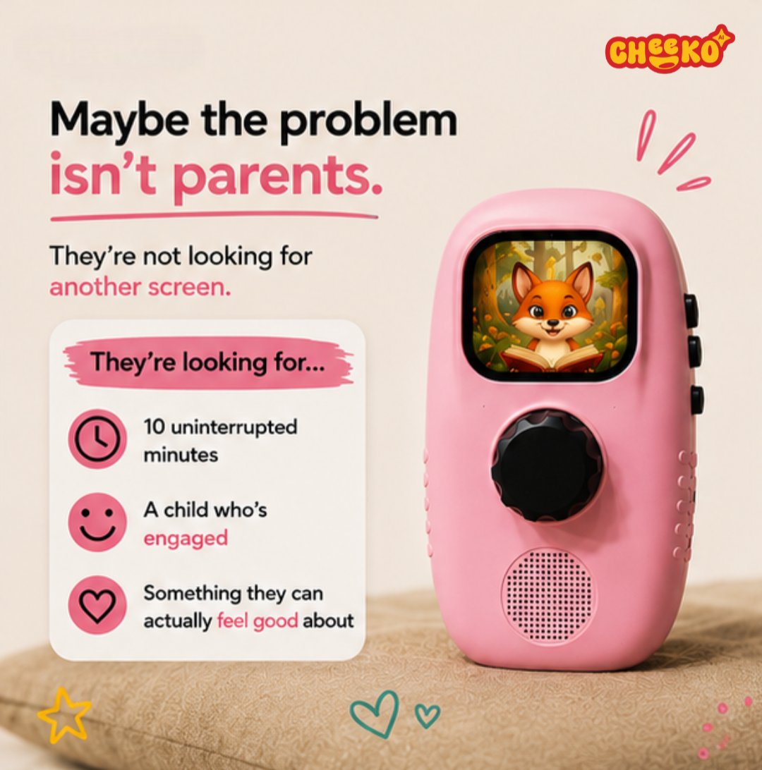 Cheekoai's tweet photo. When do you usually give your child a phone? 🤔

We asked Bengaluru parents, and their answers were more relatable than expected.

Every family is different. Every moment is real.

At Cheeko, we're building AI that inspires curiosity—not more screen time. 💛

#AI #CheekoAI https://t.co/deyfRDXVS4