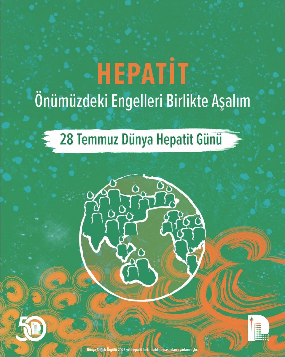 DLaboratuvari's tweet photo. 🩸Hepatit: Önümüzdeki Engelleri Birlikte Aşalım!

❗️Viral hepatit, bilimsel ilerlemelere rağmen dünya genelinde ciddi bir halk sağlığı tehdidi olmayı sürdürüyor. 

📌 2024 yılında yaklaşık 1,3 milyon kişinin yaşamını kaybetmesine yol açan enfeksiyonlar, çoğu zaman belirti vermeden ilerliyor. 

📊 Dünya genelinde yaklaşık 287 milyon kişi kronik hepatit B veya C ile yaşıyor; ancak önemli bir bölümü enfekte olduğunu bilmiyor.

ℹ️ Hepatit, karaciğerin iltihaplanmasıdır ve A, B, C, D ve E olmak üzere beş farklı virüsten kaynaklanabilir. Bulaşma yolları virüs türüne göre değişir. Halsizlik, ateş, koyu renkli idrar, iştahsızlık, bulantı, karın ağrısı ve sarılık görülebilir; ancak bazı kişilerde uzun süre hiçbir belirti ortaya çıkmayabilir.

🔍 Hepatit A ve E çoğunlukla kirli yiyecek ve suyla bulaşır ve genellikle kısa süreli seyreder. Hepatit B kan, cinsel temas veya anneden bebeğe geçebilir; tedaviyle kontrol altına alınabilir ve aşıyla önlenebilir. Hepatit C çoğunlukla kan yoluyla bulaşır ve güncel tedavilerle büyük ölçüde iyileştirilebilir. Hepatit D ise yalnızca hepatit B enfeksiyonu bulunan kişilerde görülür ve hastalığın seyrini ağırlaştırabilir.

⚠️ Korunmak için👇🏻
🔺Ellerinizi doğru ve sık yıkayın.
🔺Güvenli gıda ve su tüketimine dikkat edin.
🔺Steril ekipman kullanılmasını sağlayın.
🔺Kişisel eşyalarınızı paylaşmayın.
🔺Cinsel ilişkide korunma yöntemlerinden yararlanın.
🔺Hepatit B aşınızı yaptırın.

🧪Risk grubundaysanız, hepatitin sık görüldüğü bir bölgede yaşıyorsanız veya gebelik dönemindeyseniz test yaptırmayı ihmal etmeyin. 

🔬Hepatit testleri, kan örneğiyle kısa sürede yapılabilir.

📍28 Temmuz Dünya Hepatit Günü

#DünyaHepatitGünü #Hepatit #KaraciğerSağlığı #ErkenTanı #DüzenSağlıkGrubu