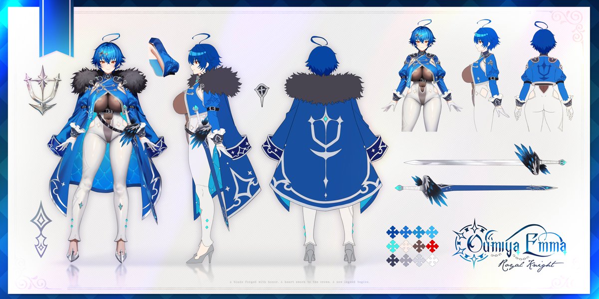 OumiyaEmma's tweet photo. Oumiya Emma, the Royal Knight Commander, stands ready for battle!
Have you completed your quest, brave adventurer? 

💀Costume Artist : @/KKuni
⛓️Rigger : @/MomoiroKohi 
⚔️Outfit Design : @/duk3d0k3 https://t.co/q4aGS8lQD7