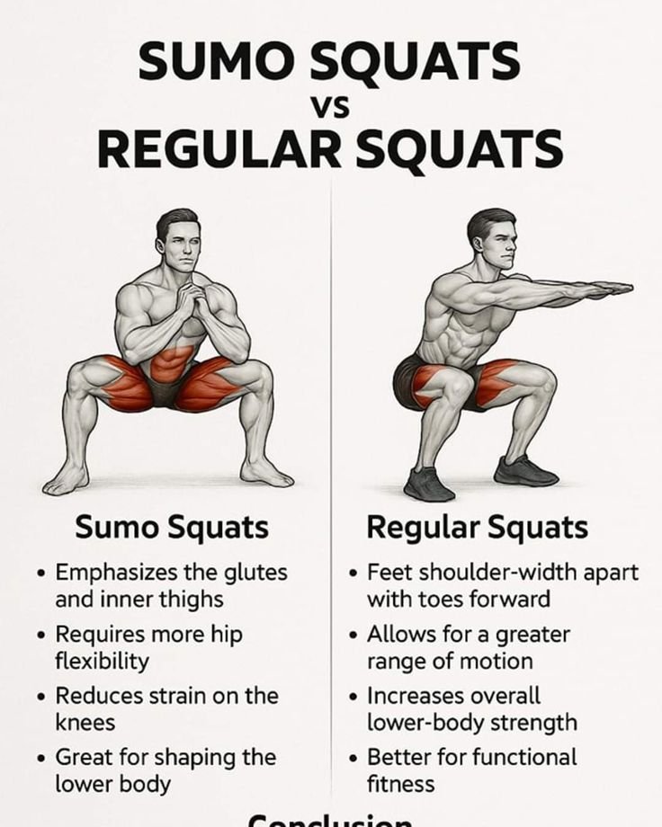 growthlabdaily's tweet photo. Sumo Squats vs Regular Squats https://t.co/ItKYRrpJsI