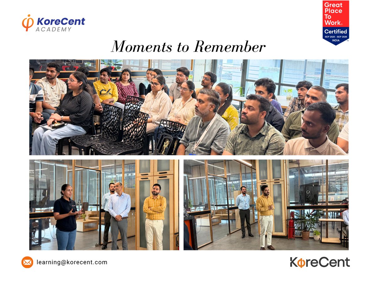 KorecentS's tweet photo. 𝗖𝗲𝗹𝗲𝗯𝗿𝗮𝘁𝗶𝗻𝗴 𝗟𝗲𝗮𝗿𝗻𝗶𝗻𝗴. 𝗥𝗲𝗰𝗼𝗴𝗻𝗶𝘇𝗶𝗻𝗴 𝗘𝘅𝗰𝗲𝗹𝗹𝗲𝗻𝗰𝗲 🎉 

#KoreCentAcademy #AwardsCeremony #CertificateDistribution #AllRoundExcellenceAward #MeritExcellenceAward #LearningAndDevelopment #ProfessionalGrowth #EmployeeRecognition #Upskilling https://t.co/WmwZiQ7Ud2