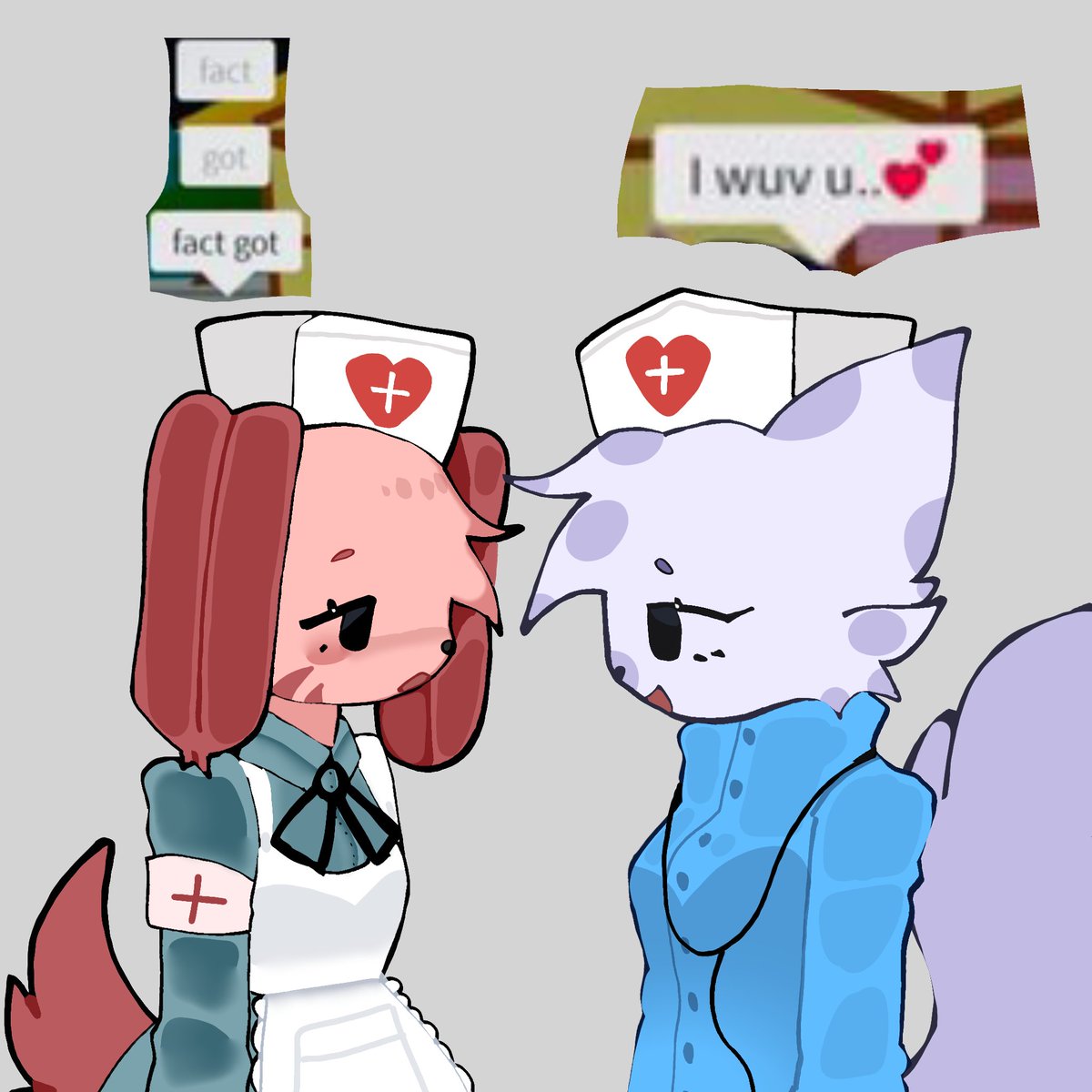 Ruv_DW's tweet photo. Doomed yuri #animalhospital #doublenurse https://t.co/yuat8zsELf