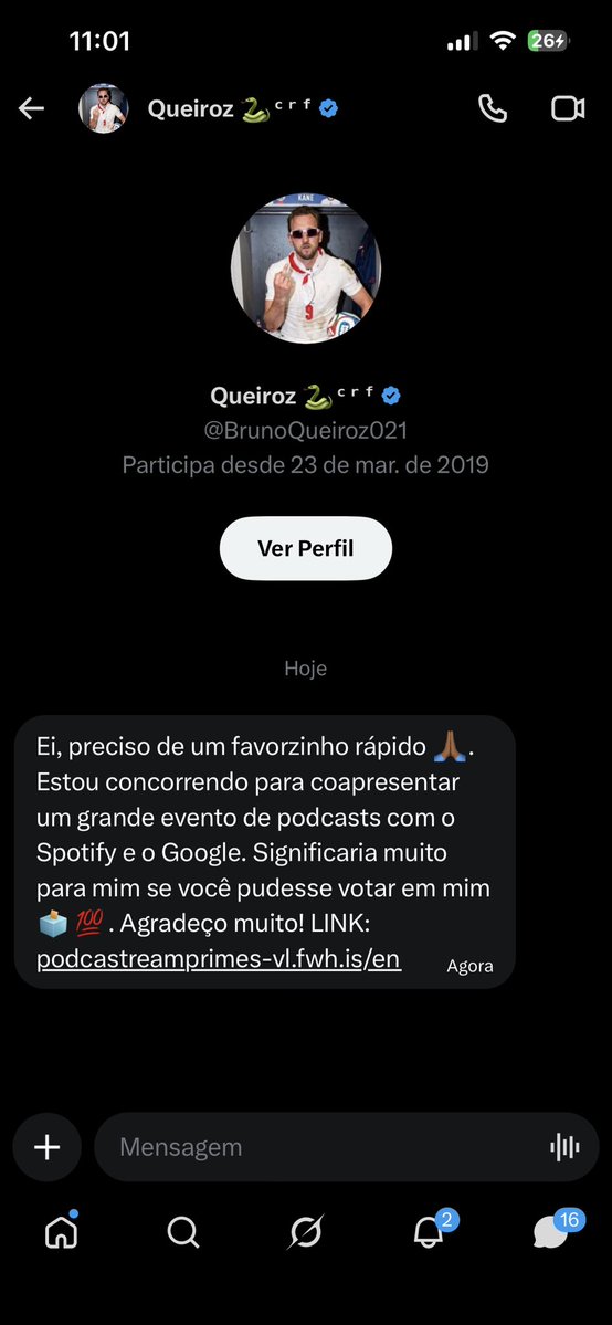 Jsccp_77's tweet photo. Cuidado, esse perfil foi hackeado e tá mandando link na DM https://t.co/k8aa1pSVPS
