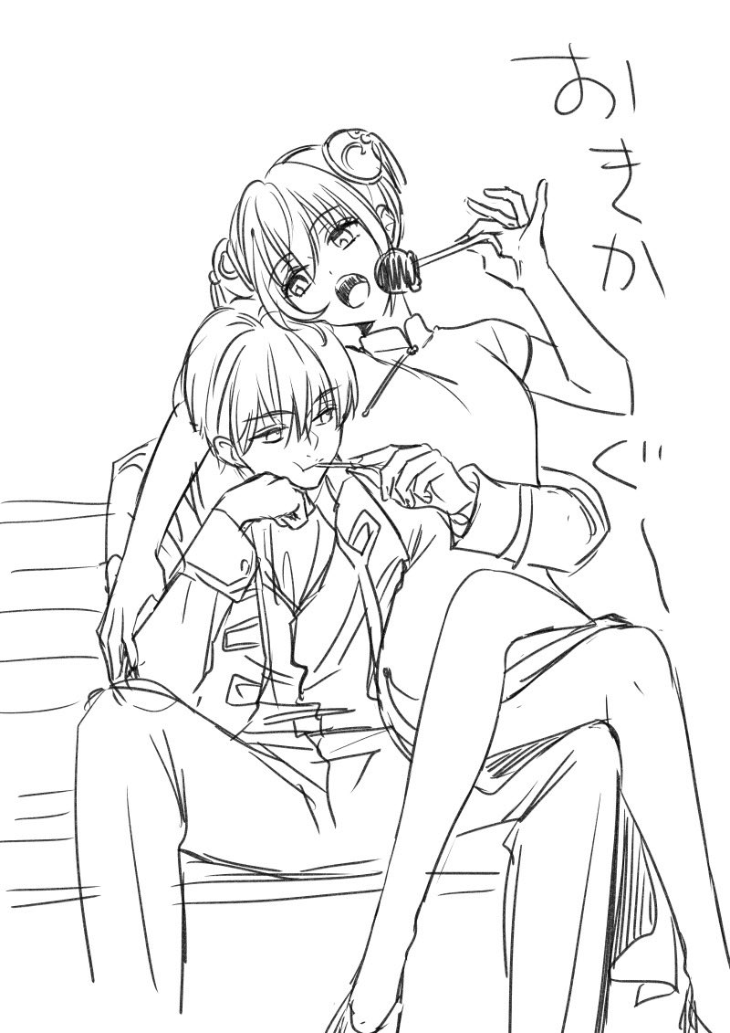 kmomihiko's tweet photo. 現実逃避らくがきに久々沖神 https://t.co/EGFw8Sl88M