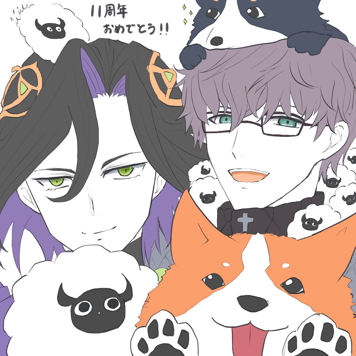 tengaseki's tweet photo. えふじおのメッセージフラッグ初めて描きました。
初めて現地行くからってことと、なにより今年念願のモレーさん実装してくれた＋ジョンも好きになったから。 https://t.co/1qarGxsAIu