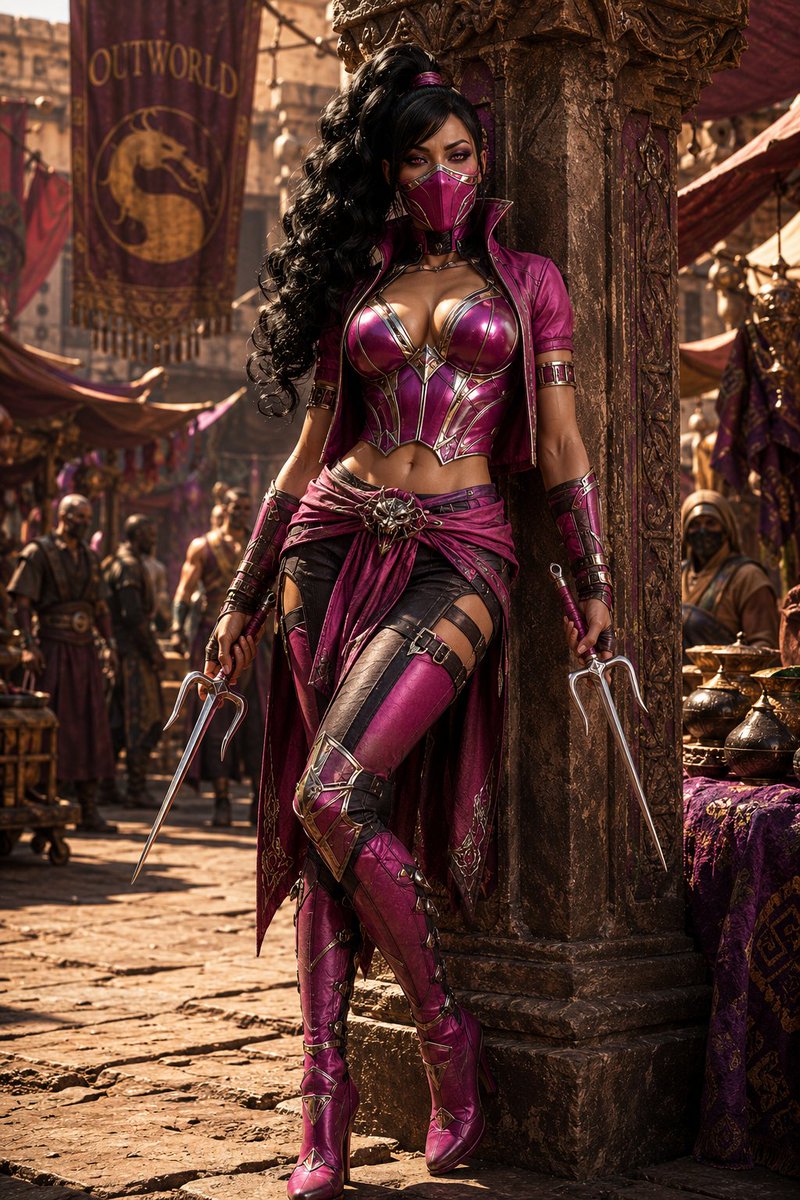 slomoassassin's tweet photo. Mileena 💜🩷💜🩷 https://t.co/1tFrGtyA20