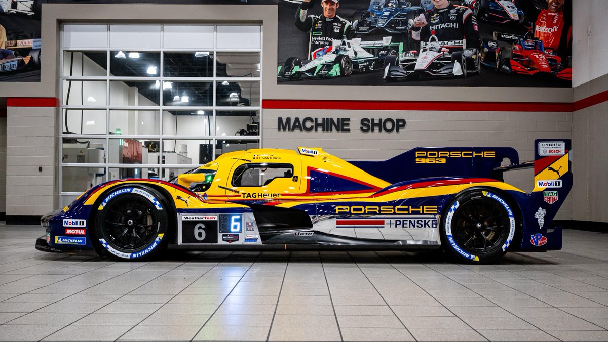 kevinestre's tweet photo. Our special livery for this weekend!Really proud to have these Sunoco colors on our 963 in Road America! I couldn’t resist to do a speacial helmet using Mark Donohue’s design as inspiration with an old school touch 🤩! 
Hoping to bring back this design to victory lane! https://t.co/adW7iLHkPs
