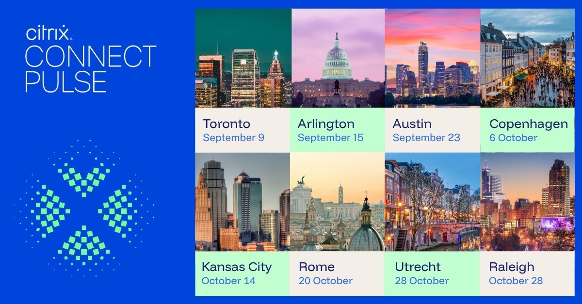 citrix's tweet photo. Introducing #CitrixConnectPulse 2026. 🎉
This new one-day event series brings #Citrix strategy, platform innovations, technical deep dives, and expert guidance closer to our community. See you there? https://t.co/pCkq33XaR4 https://t.co/Bi6v56Q6vD
