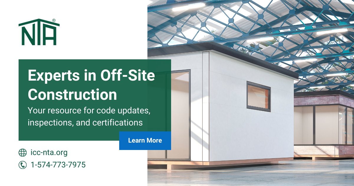 ICCNTA's tweet photo. Our skilled staff will guide you through design, inspections, and certification with a dedicated team to help you navigate the process. We keep your project on schedule and moving forward with confidence. Contact NTA to get started.
#nta #offsite #modular
https://t.co/l4PGjVLBXg https://t.co/GU7PptQfP4