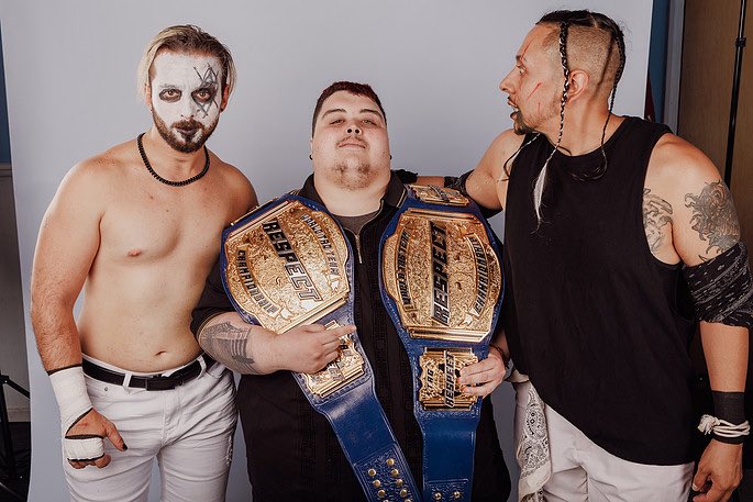 TheRTCPod's tweet photo. Your Respect Tag Team Champions 

They might hate me later for posting this but needs to be said @mateo_marcelos & @JustnsTV go above and beyond to make sure their presentation continues to evolve every single time. From in ring , to promos , to the way they even interact on social media. Two men that truly RESPECT THE CRAFT. Honored to call them my inaugural Tag Team Champions. Let’s see what comes next for El Pacto Diabolico 

📸 : @Jayadam_Photo
