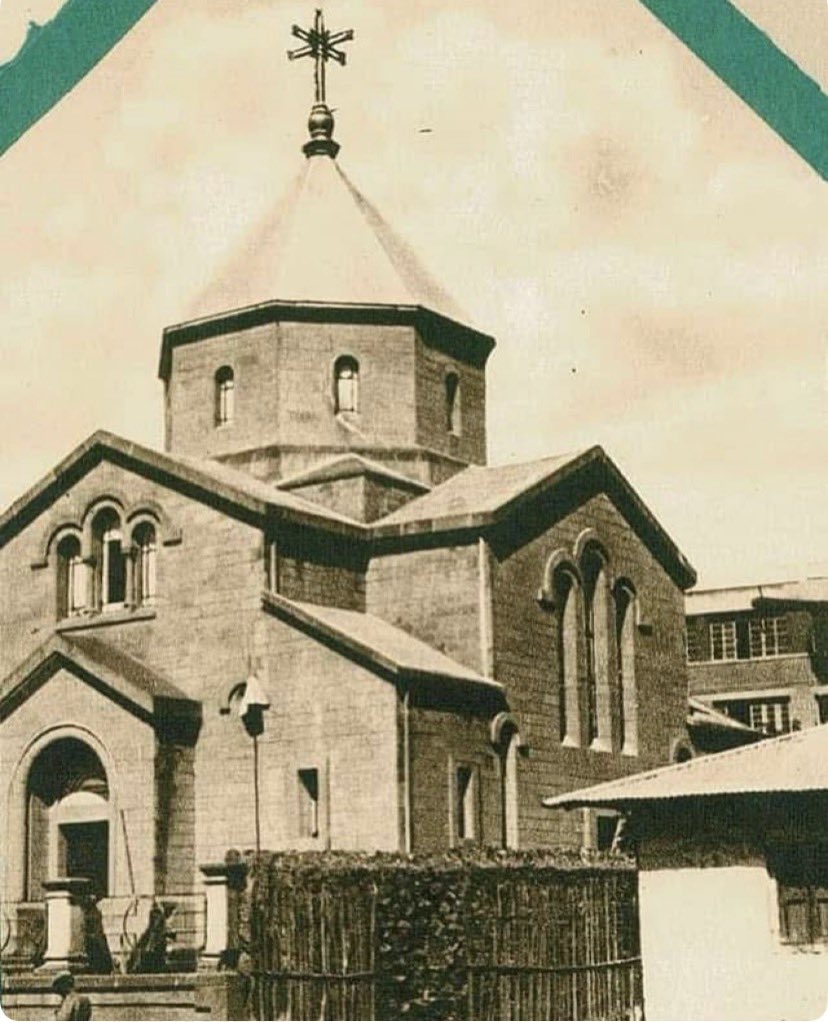 Julian_anthro's tweet photo. The Saint George Armenian Cathedral in Addis Ababa, Ethiopia, early 1900s. https://t.co/Dy36YChc6L