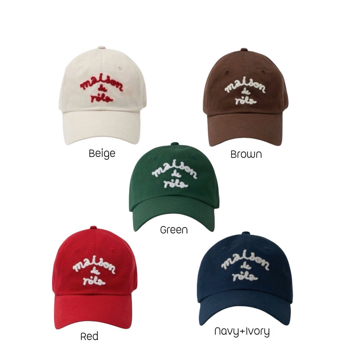 jeffbstore's tweet photo. 〰️Preorder〰️
❣️Rolarola MAISON DE ROLA BALL CAP❣️

💬มี 5 สี
BROWN
RED
BEIGE
GREEN
NAVY+IVORY
 
✖️Price : 890฿✖️

📌จ่ายตอนของมา แต่ห้ามเทน้า
📍รับจำนวนจำกัด
(รอของ6-8week) #jeffbpre 

{ สั่งจองได้ที่ฟอร์มใน reply ใต้โพสนะคะ } https://t.co/fV7yQ9PtTA
