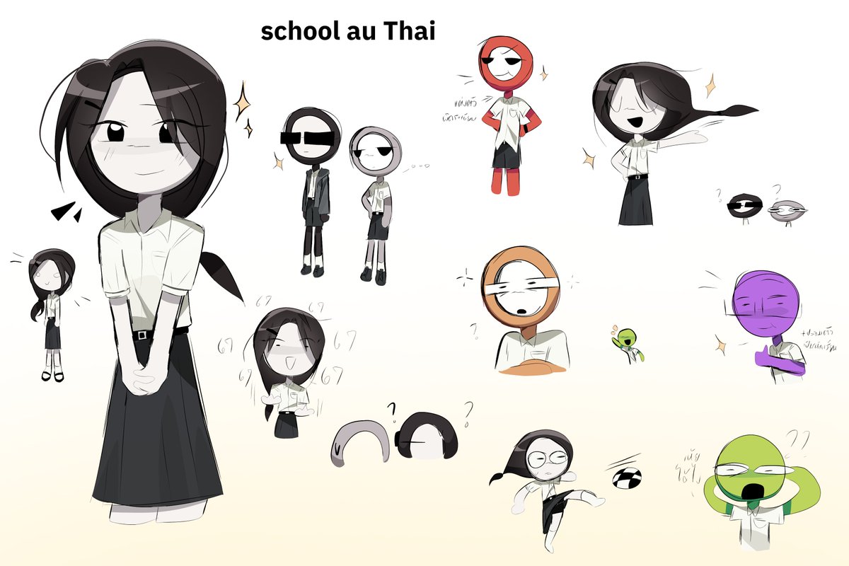 _Amix0o's tweet photo. school au Thai (I only drew this much because I'm lazy.) #alanbecker https://t.co/xftNv9r3Dh