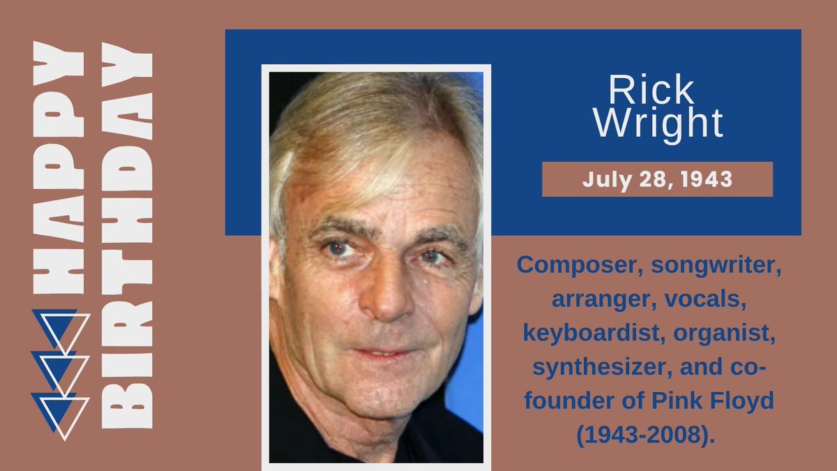 TweetingTruman's tweet photo. Happy Birthday to songwriter, composer, keyboardist, vocals, and co-founder of Pink Floyd, Rick Wright, who would have been 83 years old today (1943-2008).  
#RickWright
#PinkFloyd
#MusicTrivia
#MusicHistory https://t.co/CJx24qb0cH