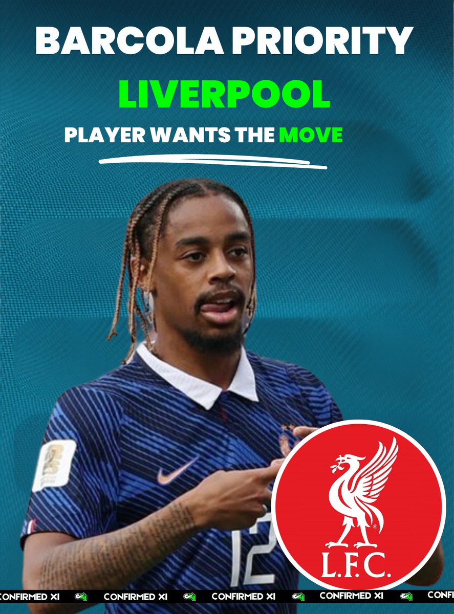 confirmedxi's tweet photo. 🚨NEW: Bradley Barcola wants to join Liverpool with the Reds as his clear priority — talks with the player side set for the coming days.
No financial agreement sealed yet but the project is his first choice.
#Barcola #LFC https://t.co/SGAYzVyuus