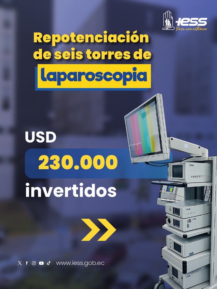 IESS_Ceibos's tweet photo. #IESSteCuida | Seguimos fortaleciendo nuestra capacidad quirúrgica. 🏥
Gracias a la repotenciación de seis torres de laparoscopia incrementamos de 25 a 40 cirugías laparoscópicas semanales, permitiendo que más pacientes accedan a procedimientos seguros y mínimamente invasivos. https://t.co/LsaJD97kvP