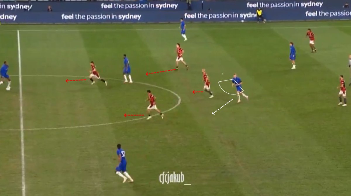 ConnorHolden00's tweet photo. Been waiting for this comp, thought Reggie Watson was superb today (no suprise for those watching how he dominated games in the academy)

It was this little pattern of play I loved - Xabi is BOUND to love this too (1:50)

▫️Connection with Essugo attracts the press

▫️Ready to provide the next passing option (ready for Subuloye to receive)

▫️Scanning to see the option to progress while moving towards the ball

▫️Quick around the corner connection into Reggie Walsh

▫️Bounce pass back from Walsh into Watson’s path - moving into space behind WSW press