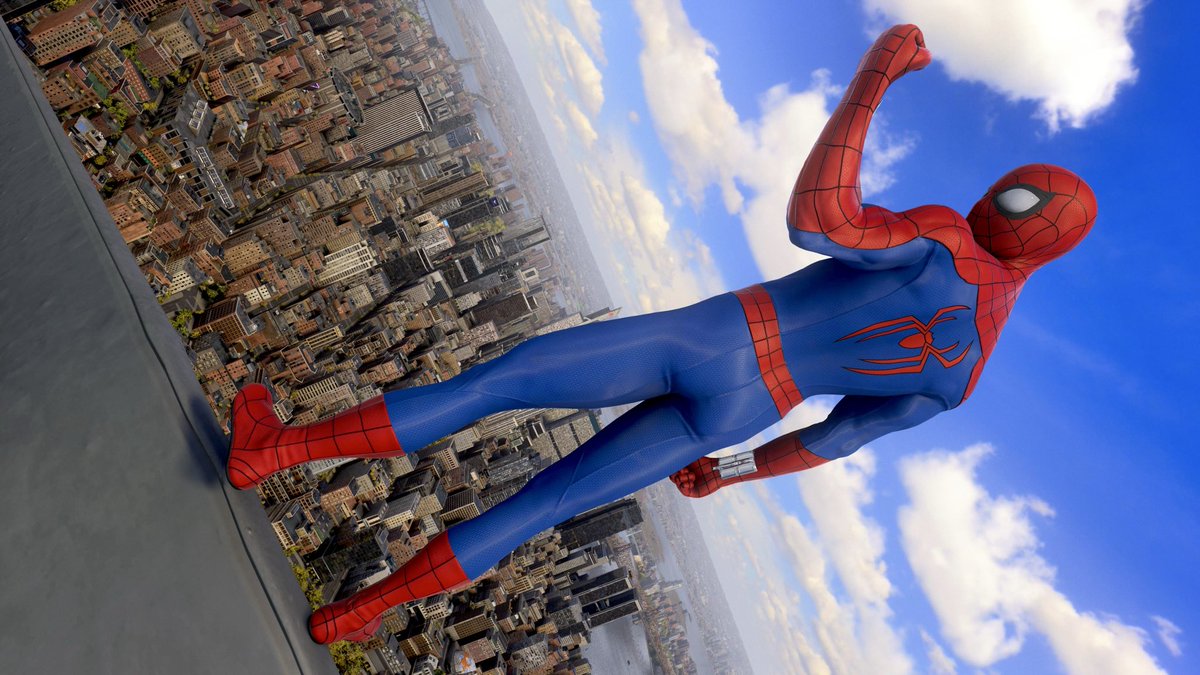 dogblessjakey's tweet photo. The Brand New Day suit is… fine. I like it. Insomniac sort of struggles translating live-action to video game, and more often than not it takes updates to fix the suits (The lenses are wonky, very reminiscent of the TASM suit and Tobey’s suit in general has always looked weird) https://t.co/68HeNBdJ1c