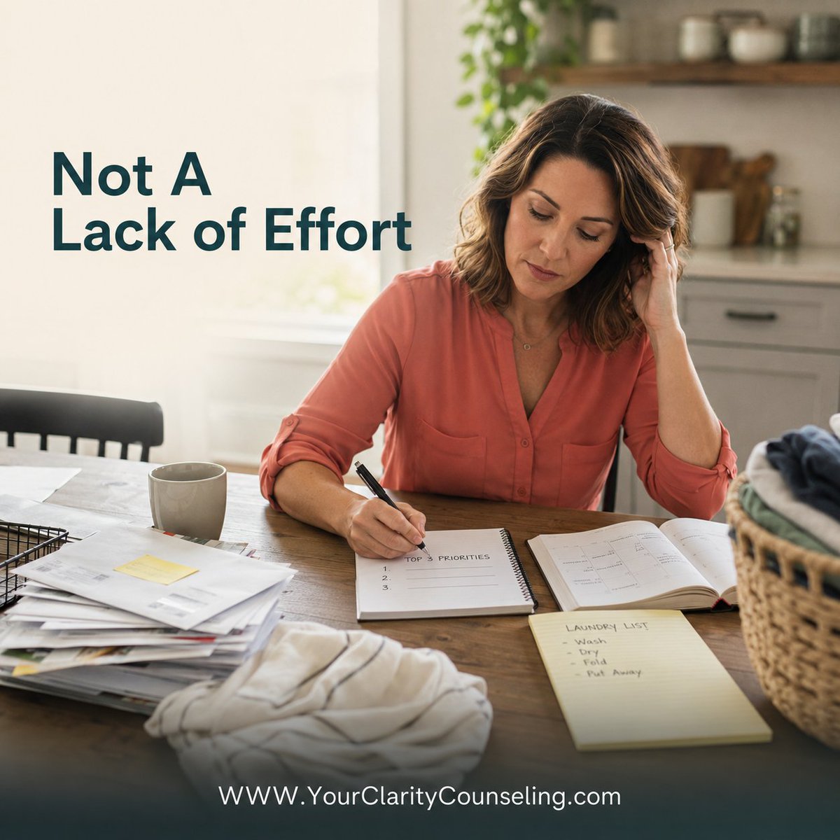 ClarityDetroit's tweet photo. ADHD isn’t a lack of intelligence or effort. It can make starting, organizing, prioritizing, and finishing feel harder than others realize. Better support begins when shame is replaced with understanding.

#ADHDSupport #ExecutiveFunction #MentalHealth #YourClarityCounseling https://t.co/hYOpHXW2Ml