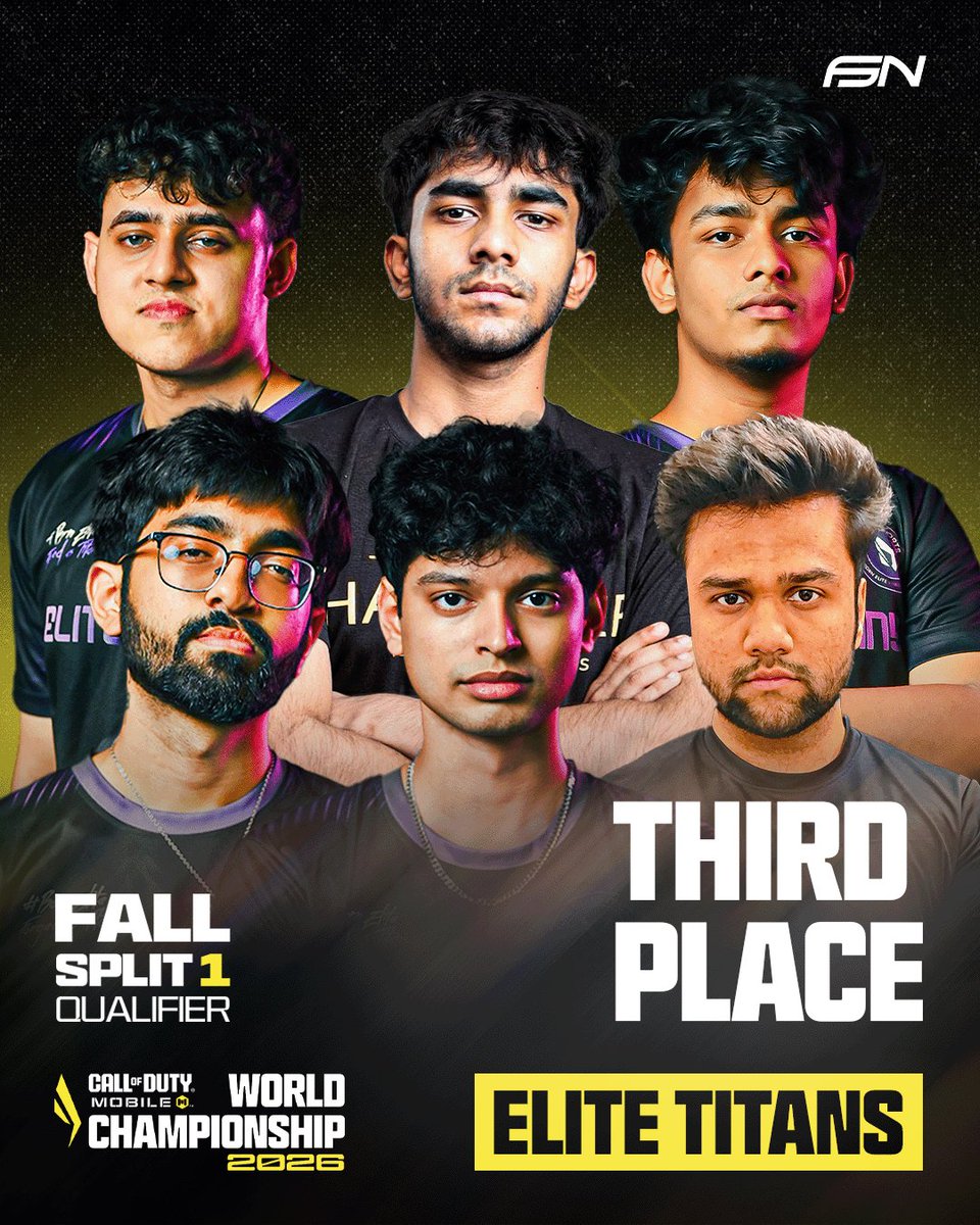 officialfsnasia's tweet photo. Elite Titans secure 3rd place in Fall Split Open Qualifier 1! ๐ฅ
Consistently on the podium since the Points Major, they continue to prove themselves as one of Indiaโs top contenders. ๐ช
#codm #codmesports #codmindia https://t.co/jgtrRjPfGZ