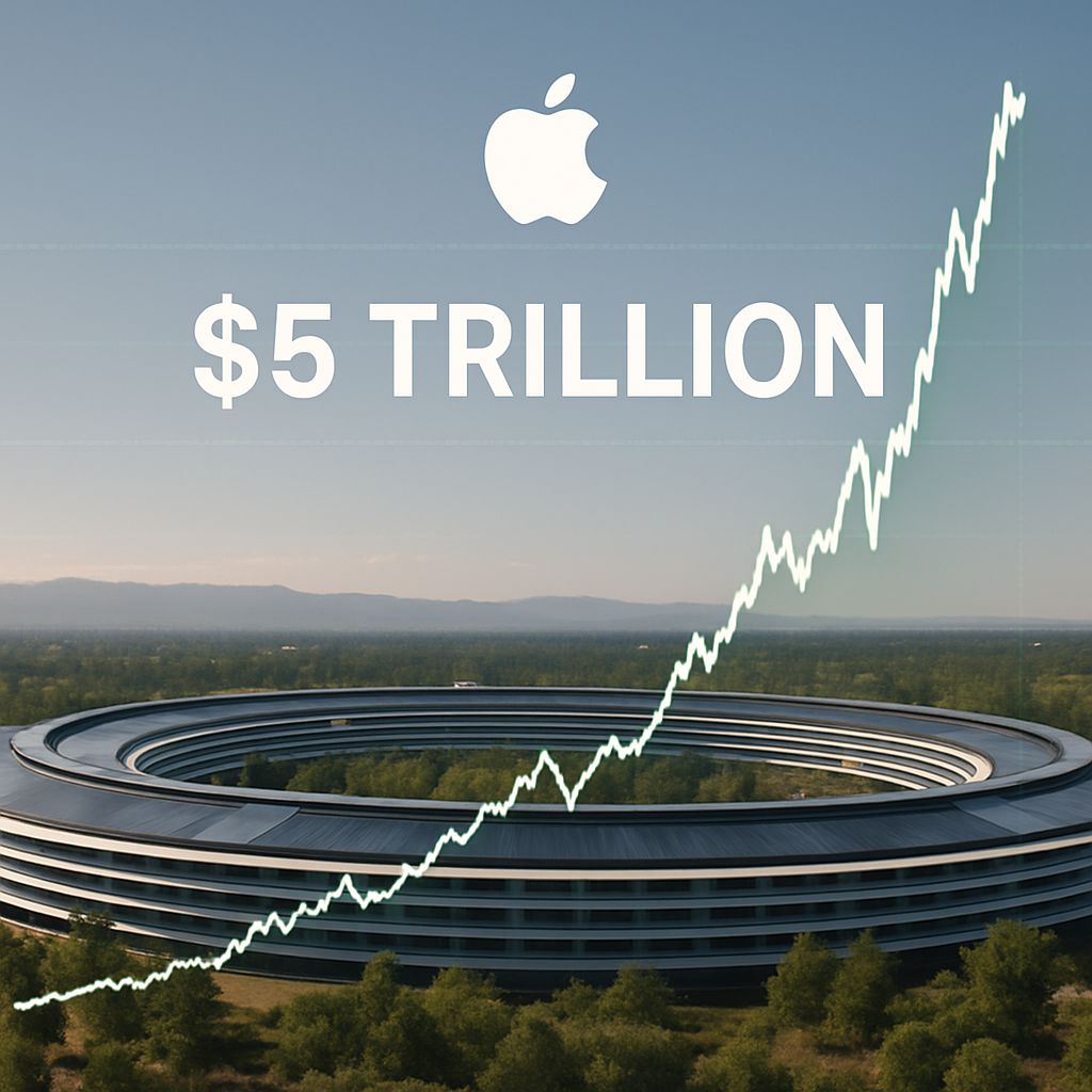 dailytechonx's tweet photo. Apple Inc. has surpassed a $5 trillion market cap, reclaiming its position as the world's most valuable public company. This milestone reflects investor confidence in Apple's strategic approach to AI integration and product innovation.

#Apple #MarketCap #TechNews #AI #Innovation #Investing

https://t.co/escMfqQLXe